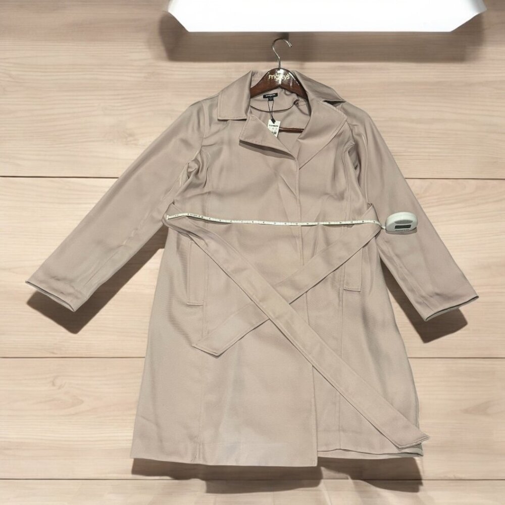 Express Light Pink Trench Jacket | Silky Feel | Size Medium - Picture 5 of 5